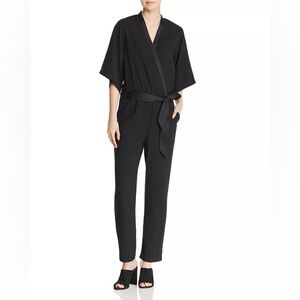 Scotch & Soda Black Kimono Jumpsuit Wrap Belt Party Shine Small Minimalist